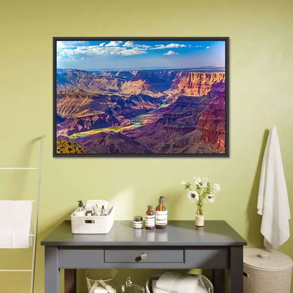 Grand Canyon With Colorado River Canvas Wall Art