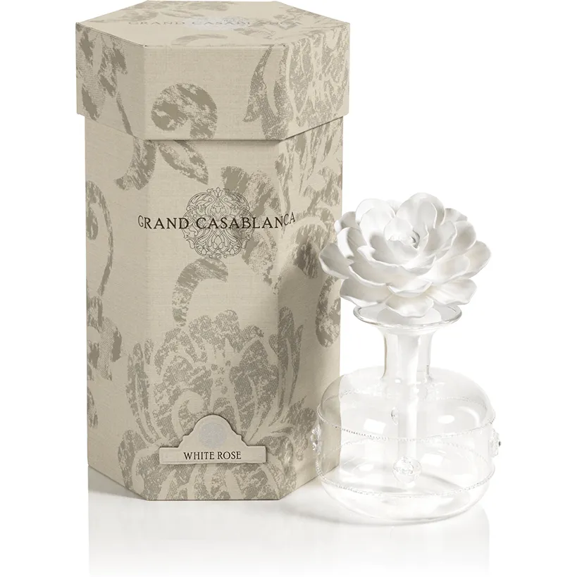 Grand Casablanca Porcelain Diffuser, White Rose