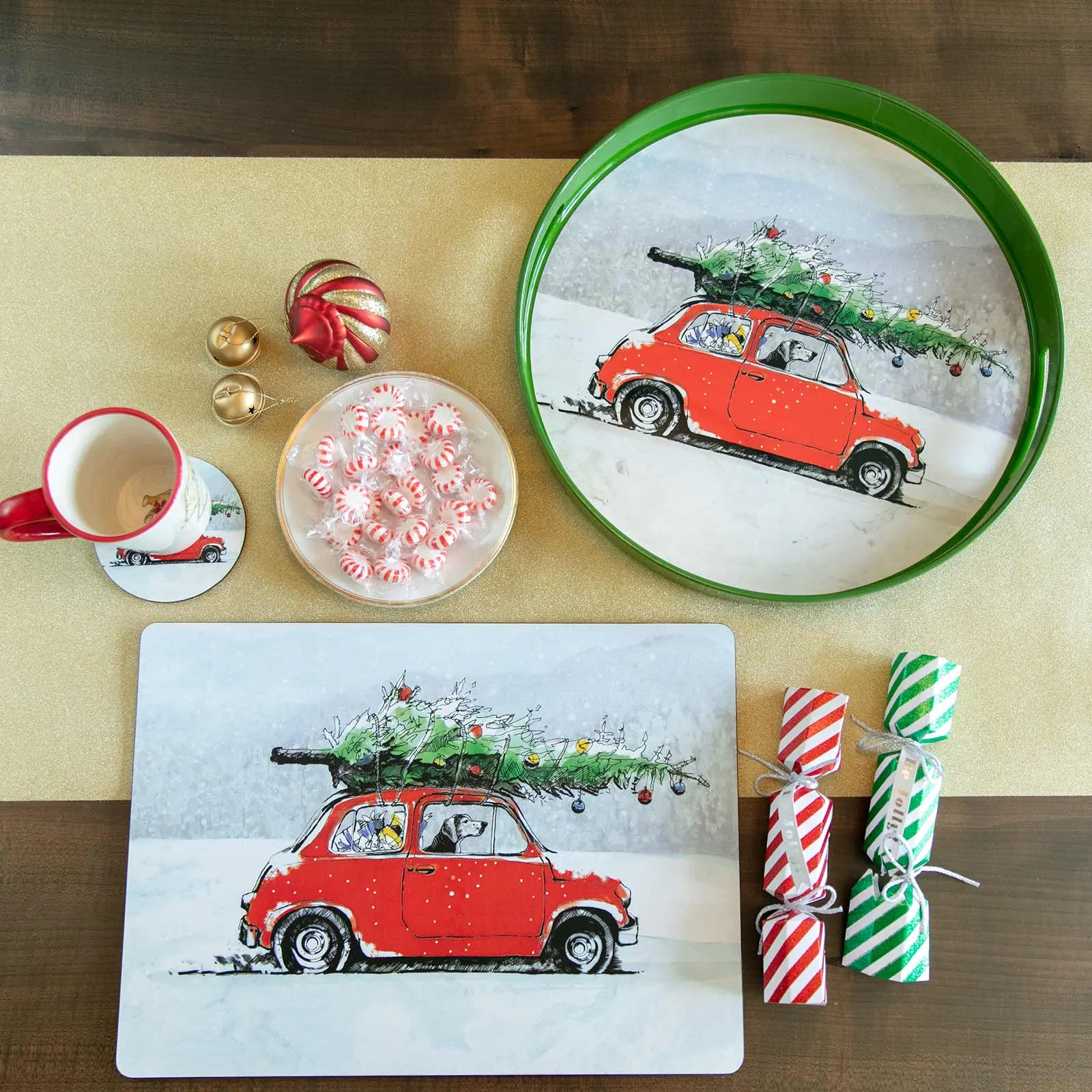 Holiday Hound Art Placemats - Set of 4