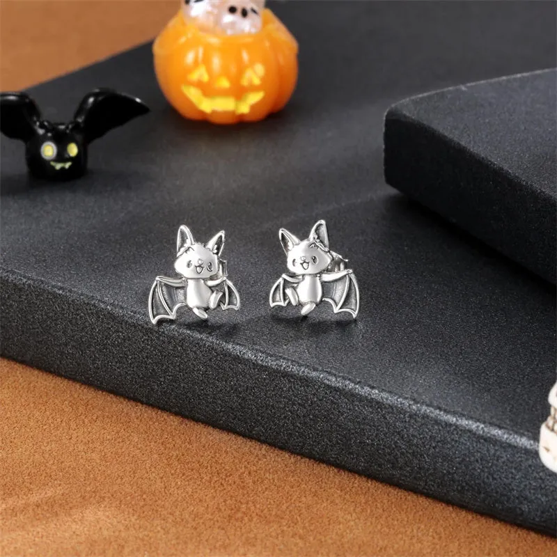 Hypoallergenic Cow Bat Earrings Cute Baby Animal Stud Earrings Jewelry Gifts for Women Teens Girls