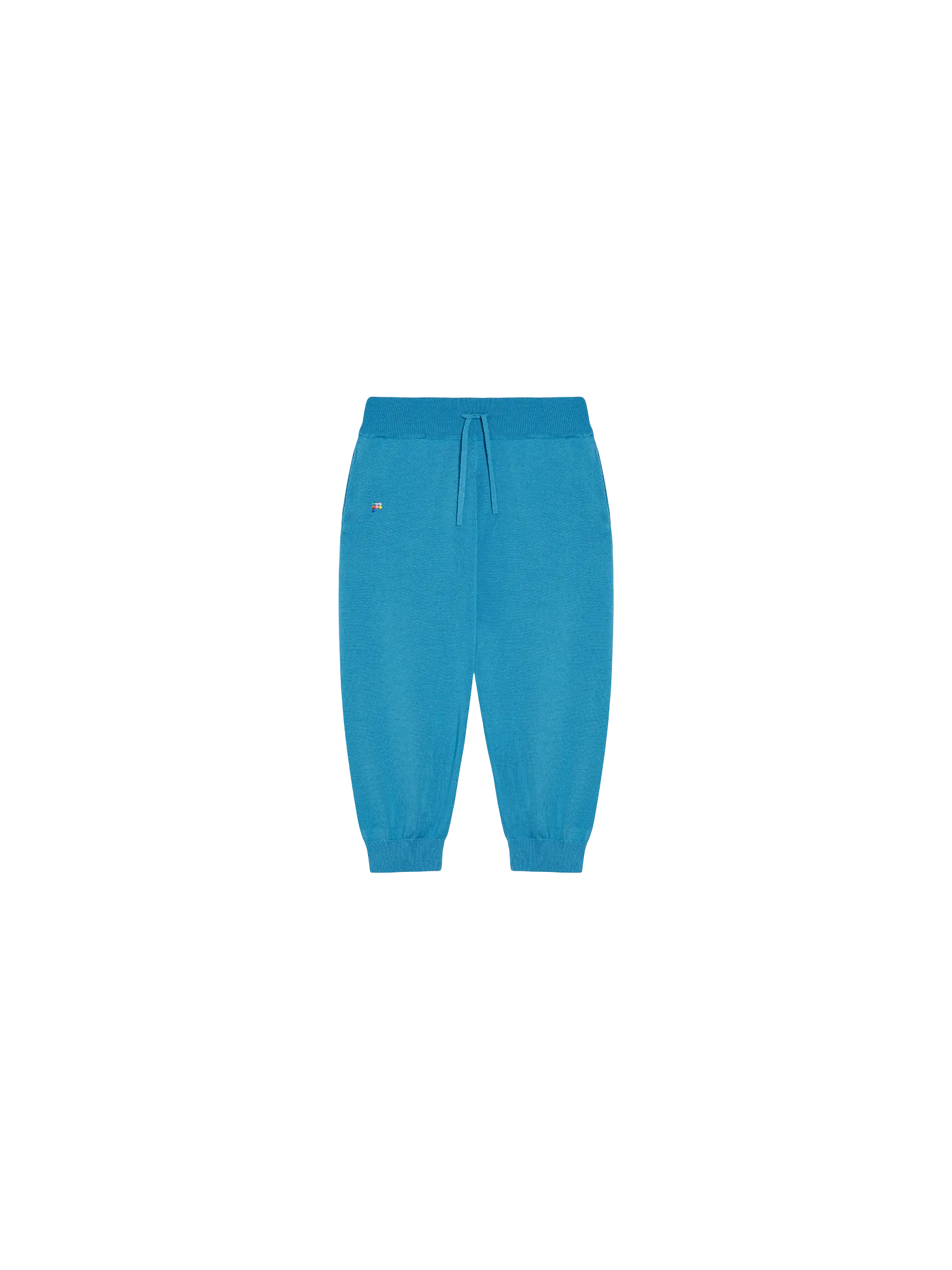 Kids Merino Wool Track Pants—electric blue