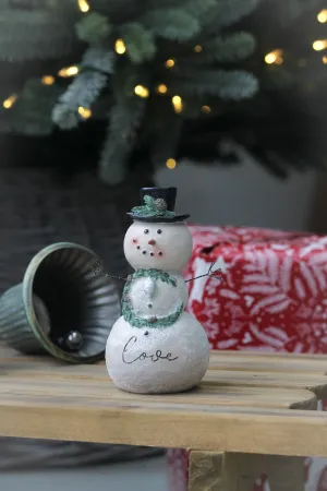 Love Snowman with Festive Wreath