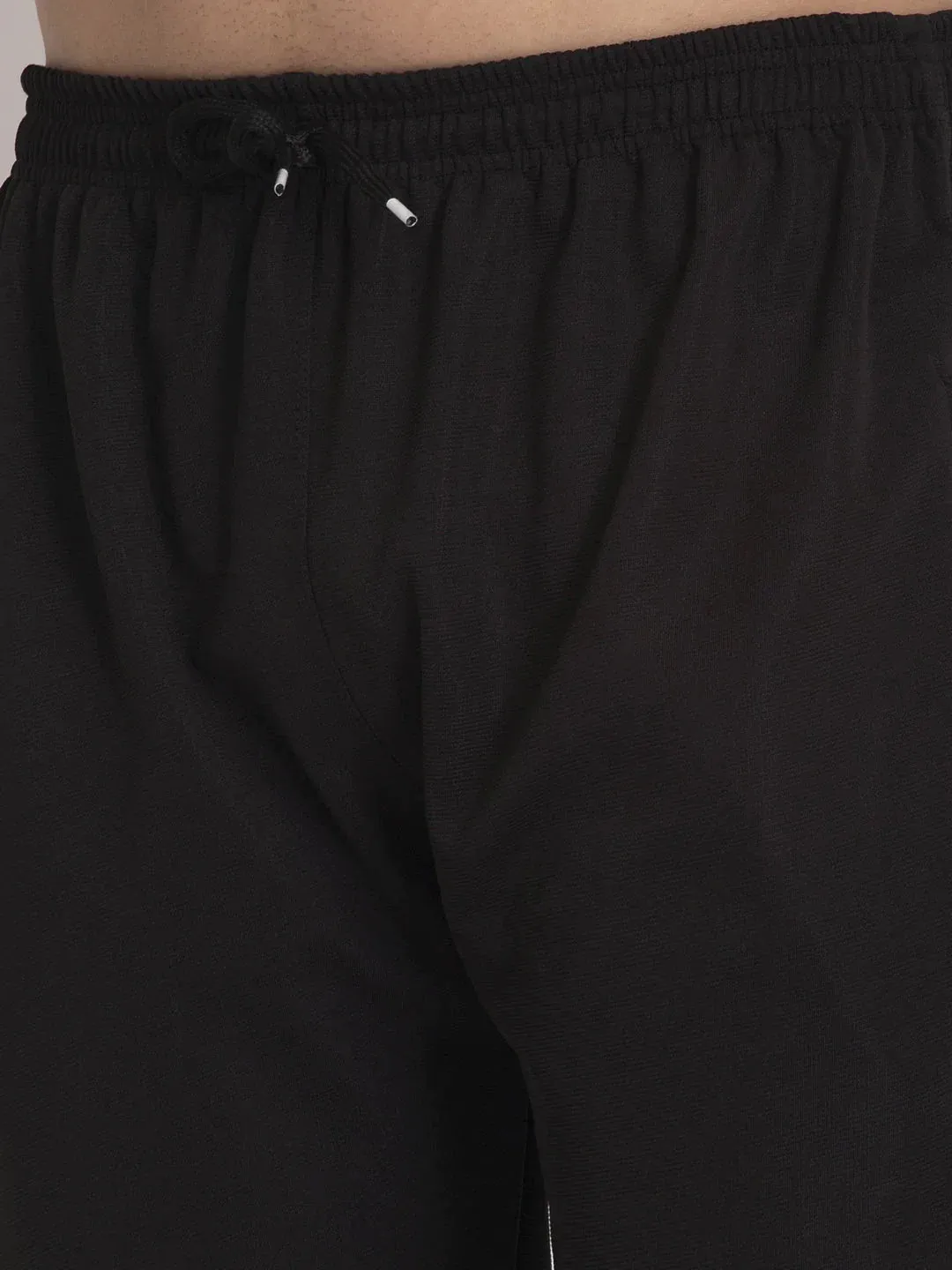 Men'S Black Solid Track Pants