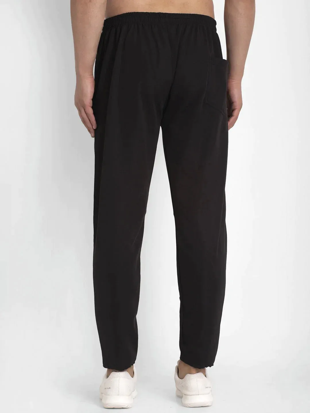 Men'S Black Solid Track Pants