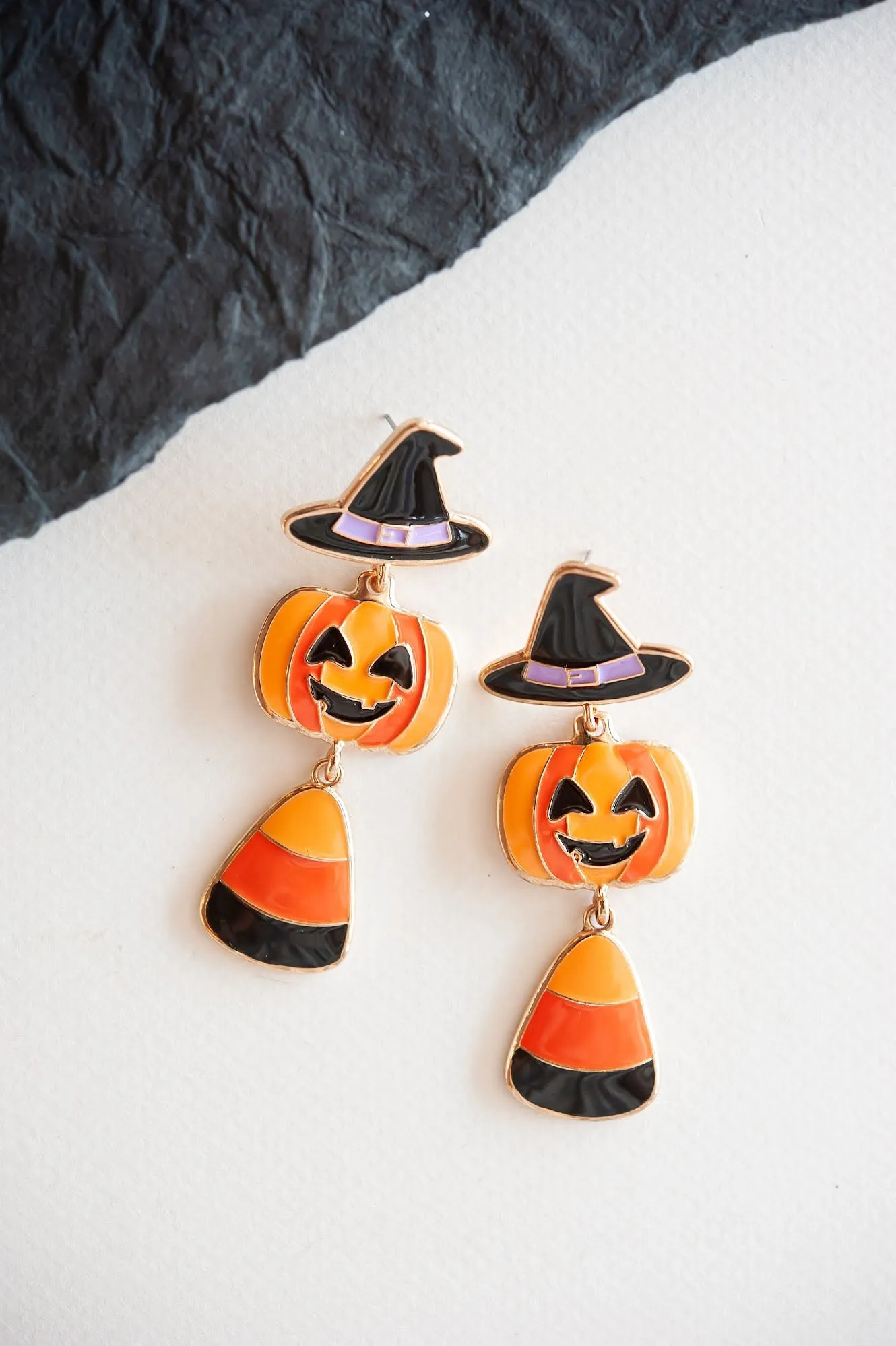 Metal Jack'O'Lantern Dangle | Halloween Pumpkin Earring