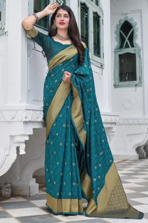 Morpeach Weaving Silk Printed Traditional Saree