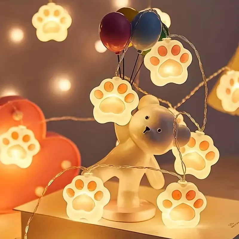 Paw Shaped String Lights