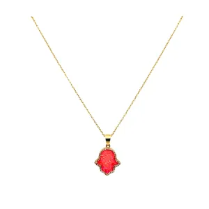 "HAMSA" CZ PAVE NECKLACE - LARGE