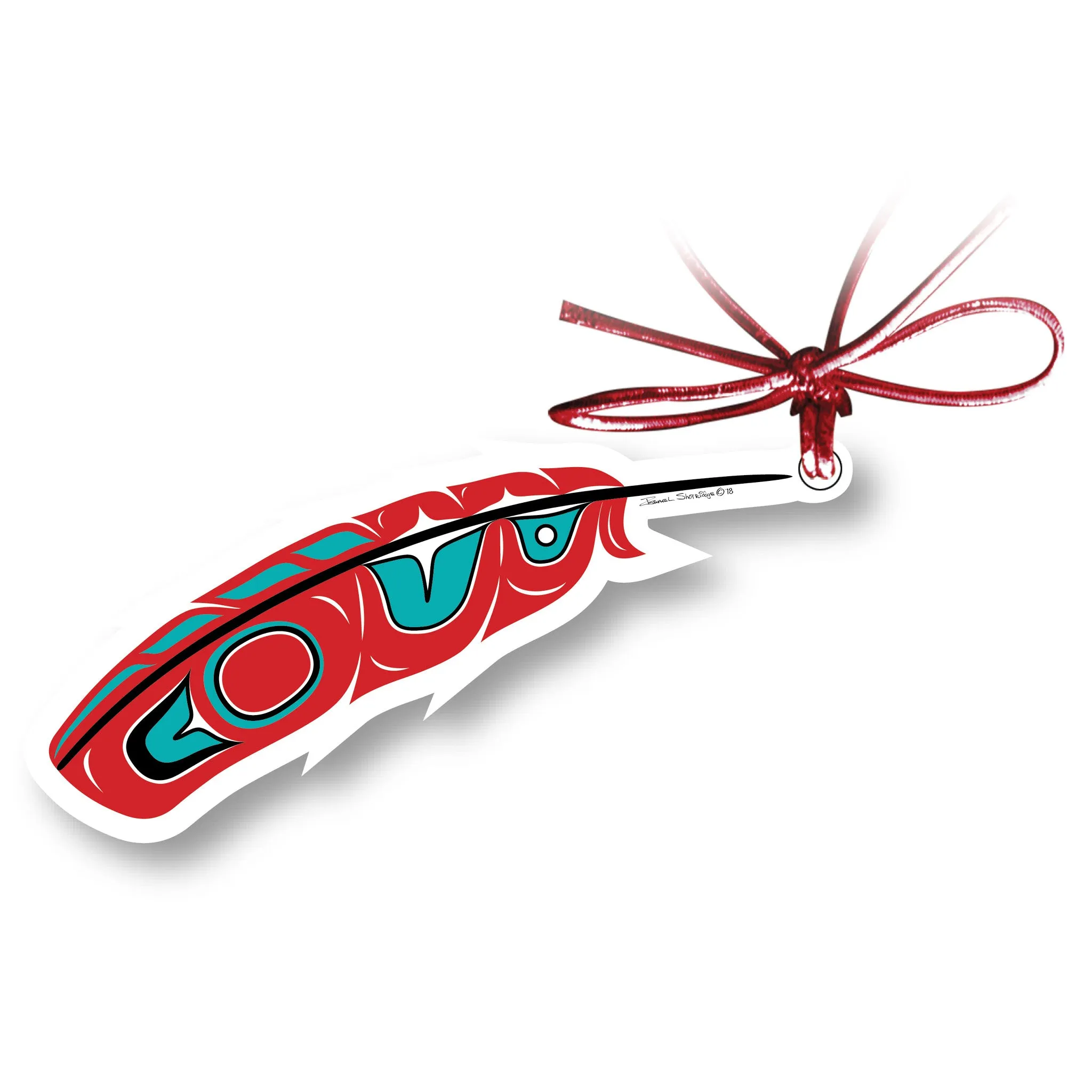 Red Feather - Holiday Tree Ornament