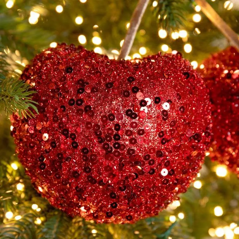 Red Glitter Sequin Berry Decoration - 30cm