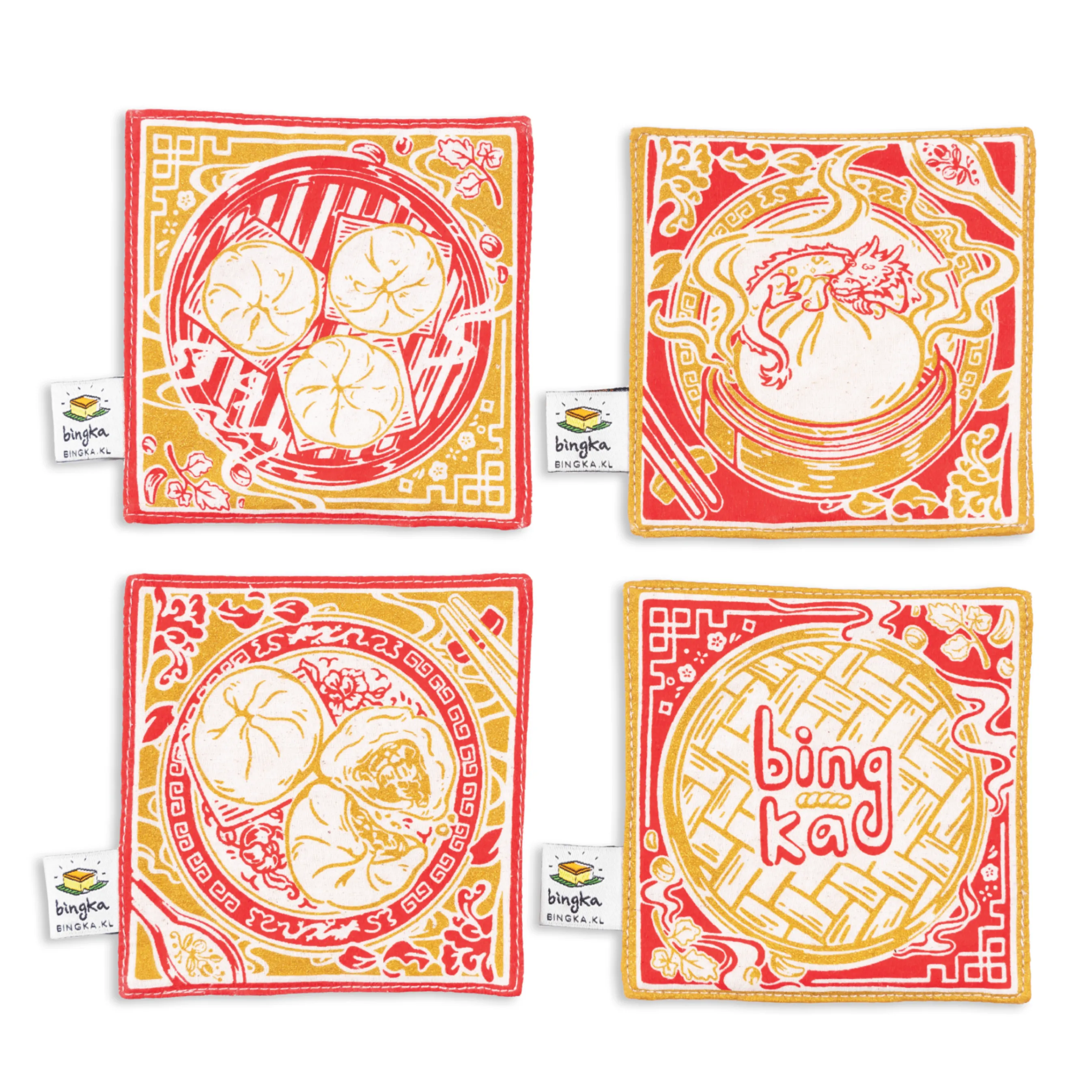 Set of 4 Bao Coasters