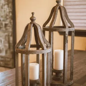 Tall Wooden Lanterns ~ 2 sizes