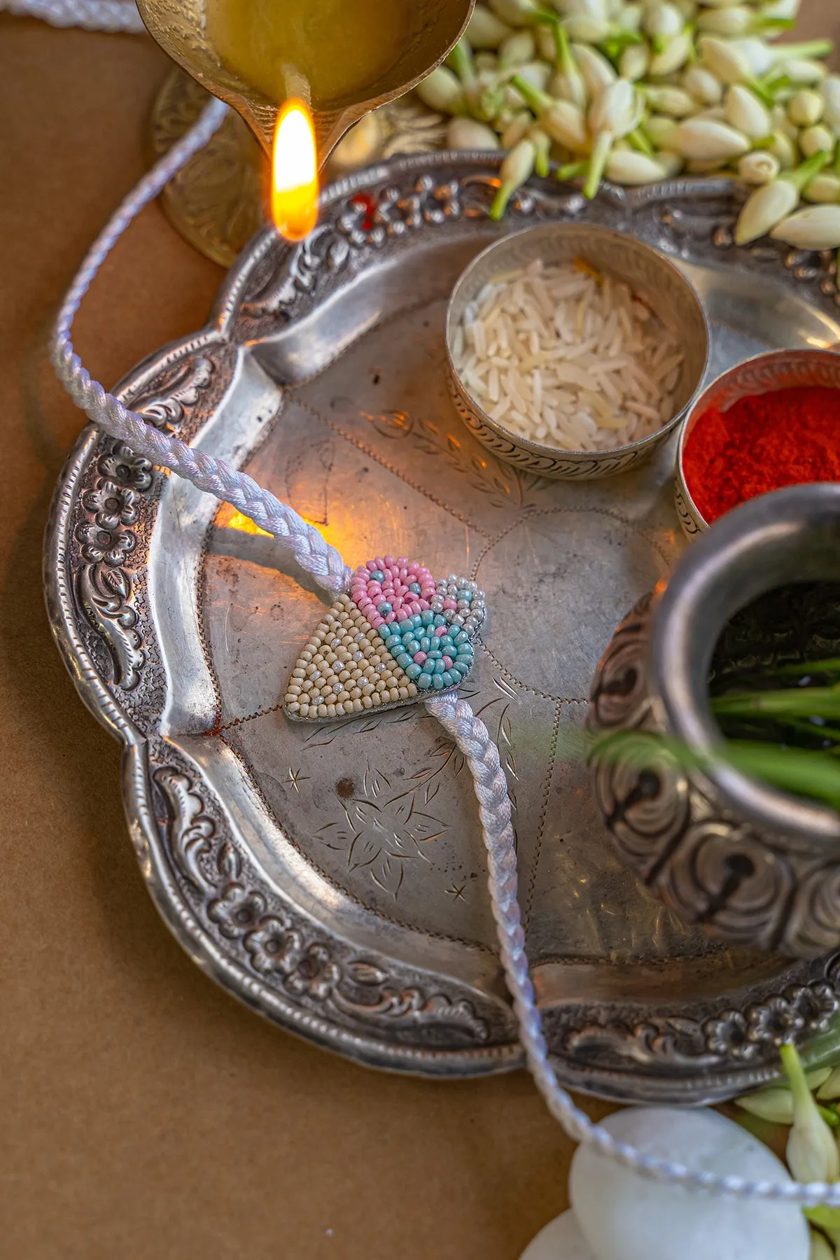 The Bubble Gum Ice-cream Embroidered Rakhi