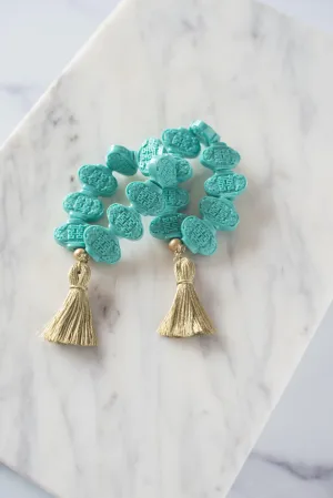 The Fulton Tassel Bracelet in Turquoise