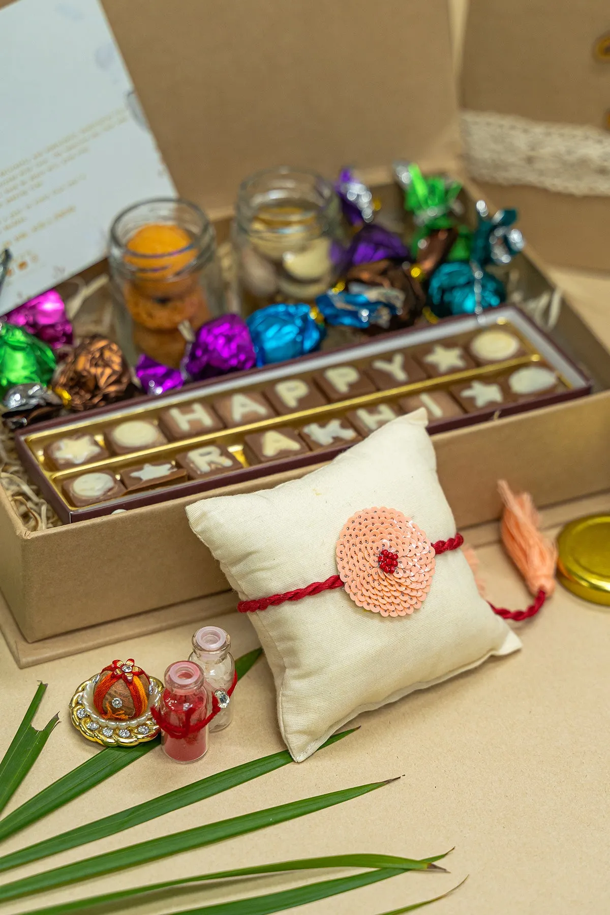 The Rakhi Hamper - One Embroidered Rakhi