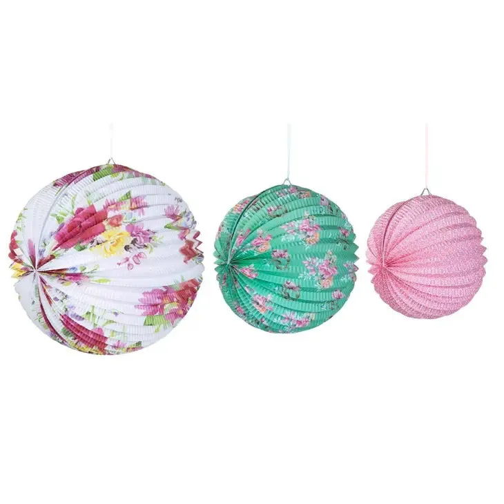 Truly Scrumptious Floral Paper Lanterns - 3 Pack