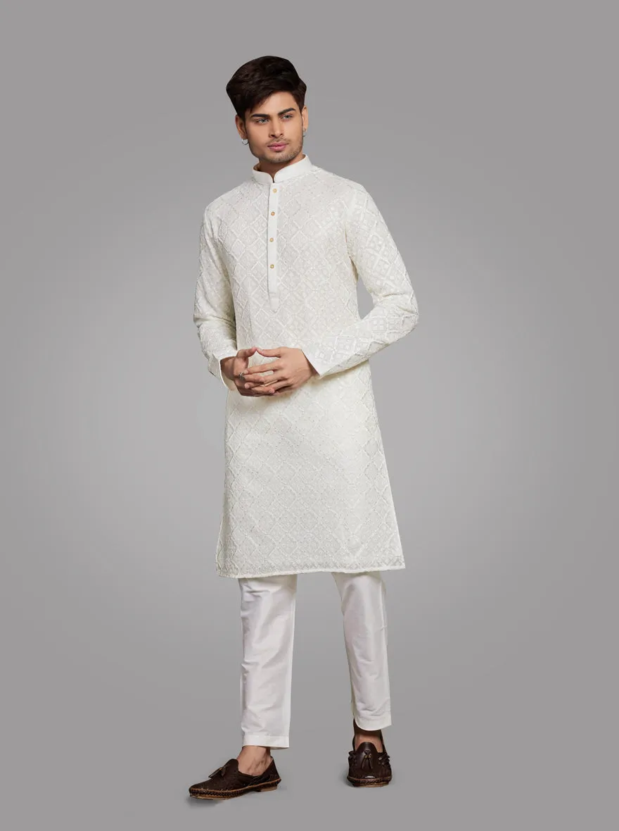 White Kurta Pajama | TULA