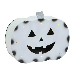 White Tin Pumpkin Lanterns